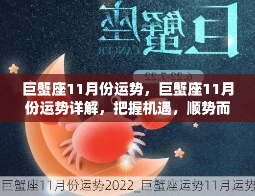 巨蟹座11月运势详解,把握机遇,顺势而为的策略指南