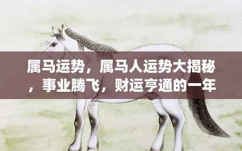 属马运势大揭秘,事业腾飞,财运亨通的一年