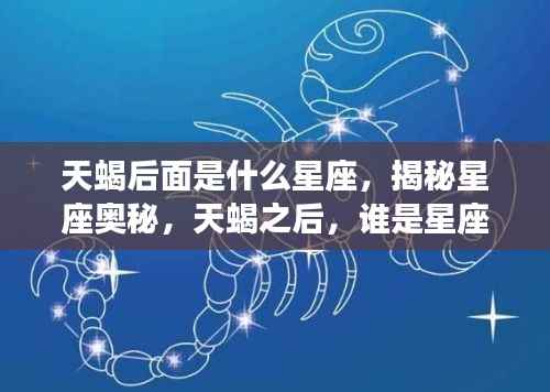 揭秘星座奥秘,天蝎之后的星座接力棒是什么?