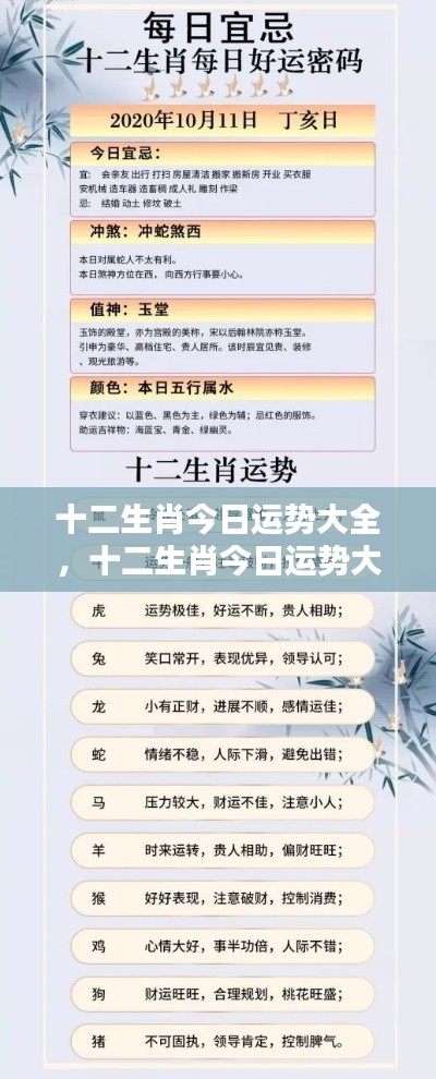 十二生肖今日运势总览