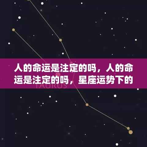 星座运势背后的命运探索之旅,人的命运是否注定?