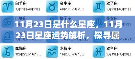 揭秘11月23日星座运势与星辰轨迹,探寻属于你的星座命运