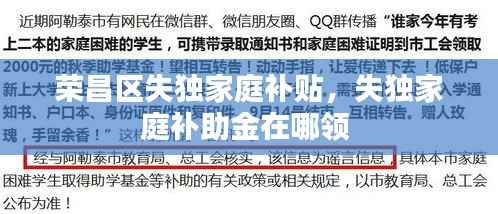 荣昌区失独家庭补贴,失独家庭补助金在哪领