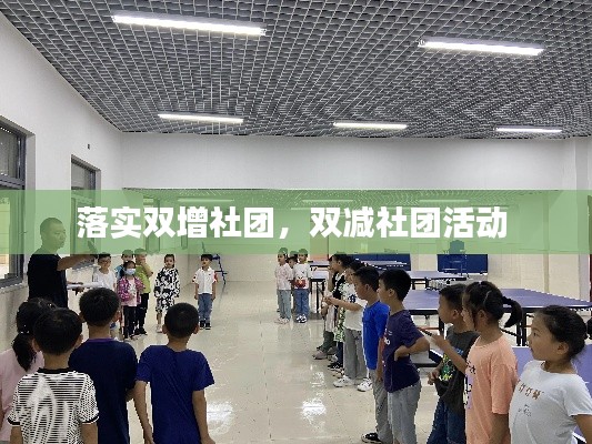 落实双增社团,双减社团活动
