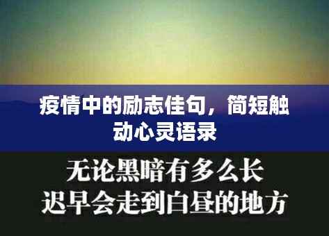 疫情中的励志佳句,简短触动心灵语录